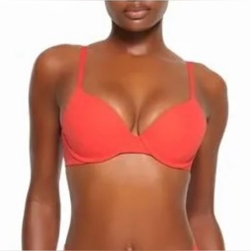 SKIMS Sculpted Underwire Bra - Coral Red 44a New